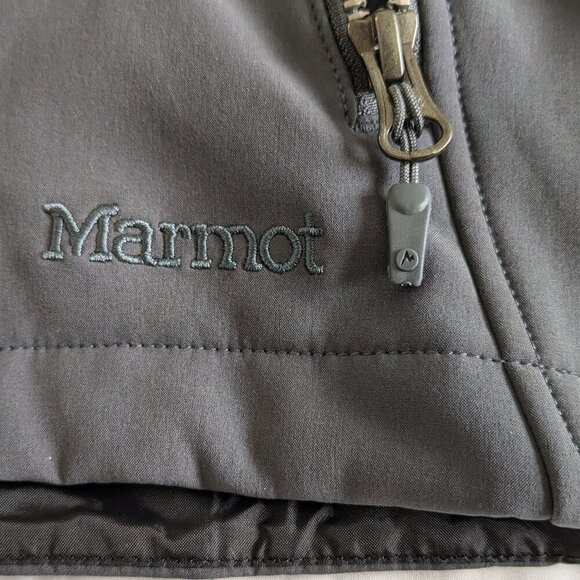 Marmot Jacket Women's Medium Gray Soft Shell Furlong Hooded Stretch Faux Fur - Picture 11 of 16